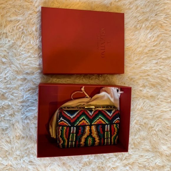 ❌SOLD❌Valentino Garavani Beaded Napa Leather - Picture 6 of 8